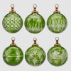 Bola Natal Vidro Verde 10cm - 1unid.